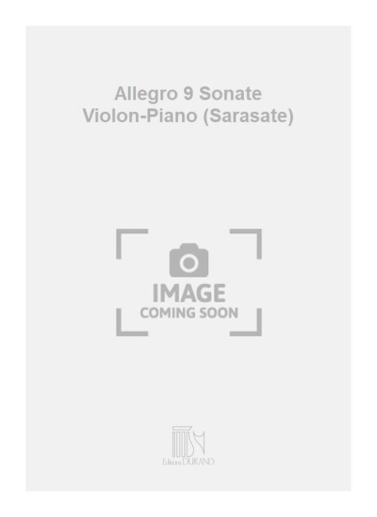 Allegro 9 Sonate Violon-Piano (Sarasate)